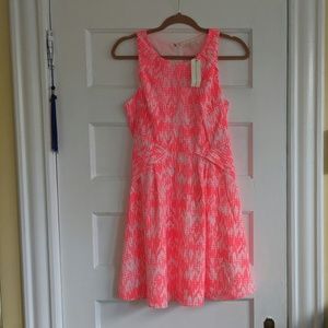 New Under skies dress, pink and white, size S